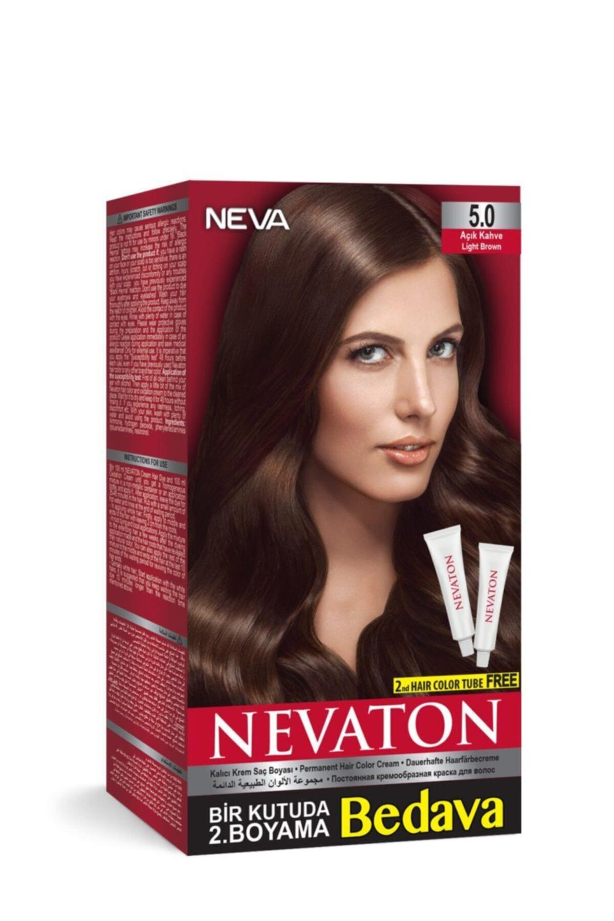 Nevacolor 5.0 Açık Kahve Organik Krem Saç Boyası