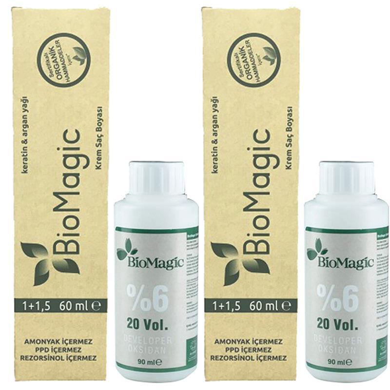 Biomagic 44.78 Bitter Organik Amonyaksız Krem Saç Boyası 2x60 ml