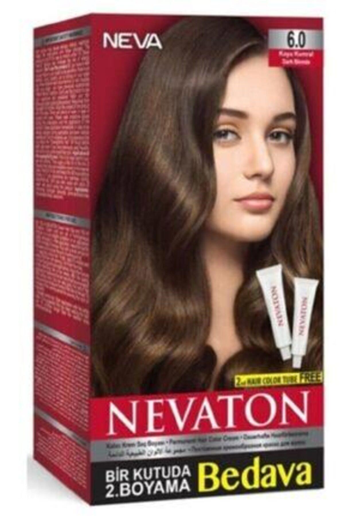 Nevacolor 6.0 Koyu Kumral Organik Krem Saç Boyası 50 gr