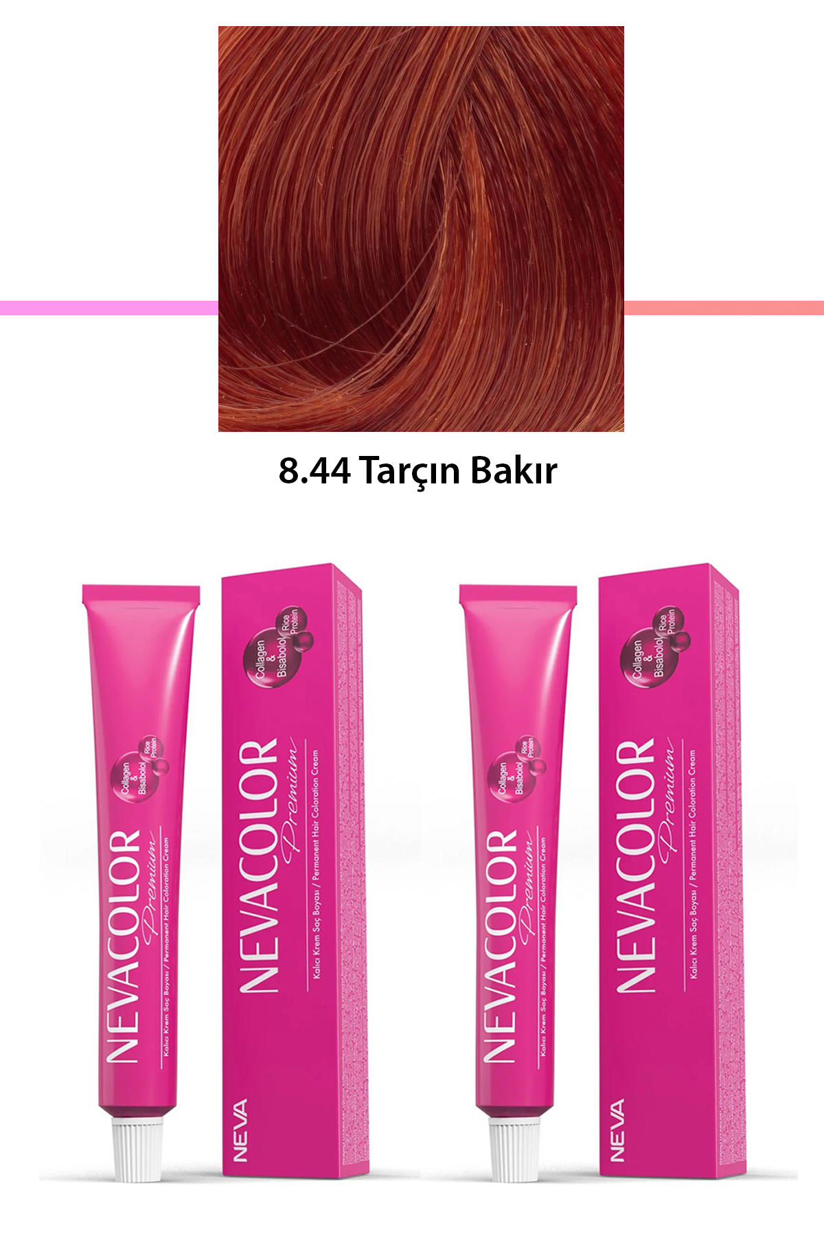 Nevacolor 8.44 Tarçın Bakır Organik Krem Saç Boyası 50 gr