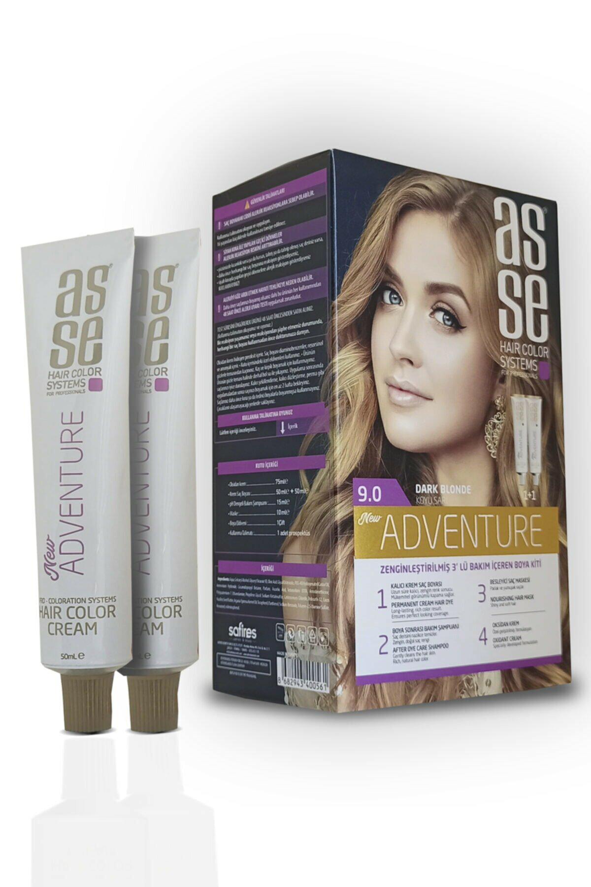 Asse 9.0 Koyu Sarı Krem Saç Boyası 2x50 ml