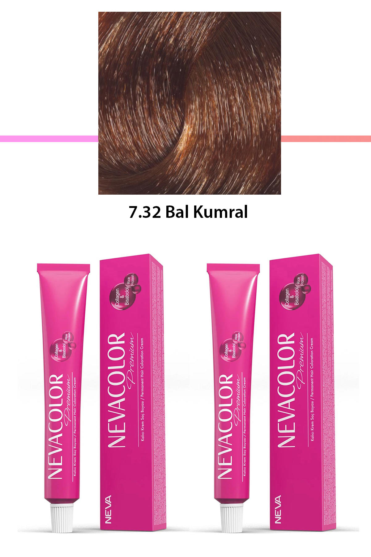 Nevacolor 7.32 Bal Kumralı Organik Krem Saç Boyası 50 gr