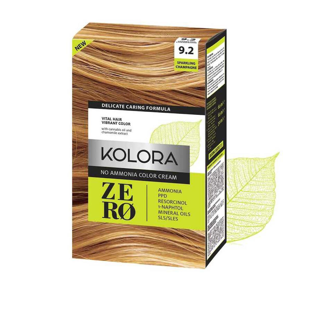 Kolora Zero 9.2 Şampanya Sarısı Amonyaksız Krem Saç Boyası 150 ml