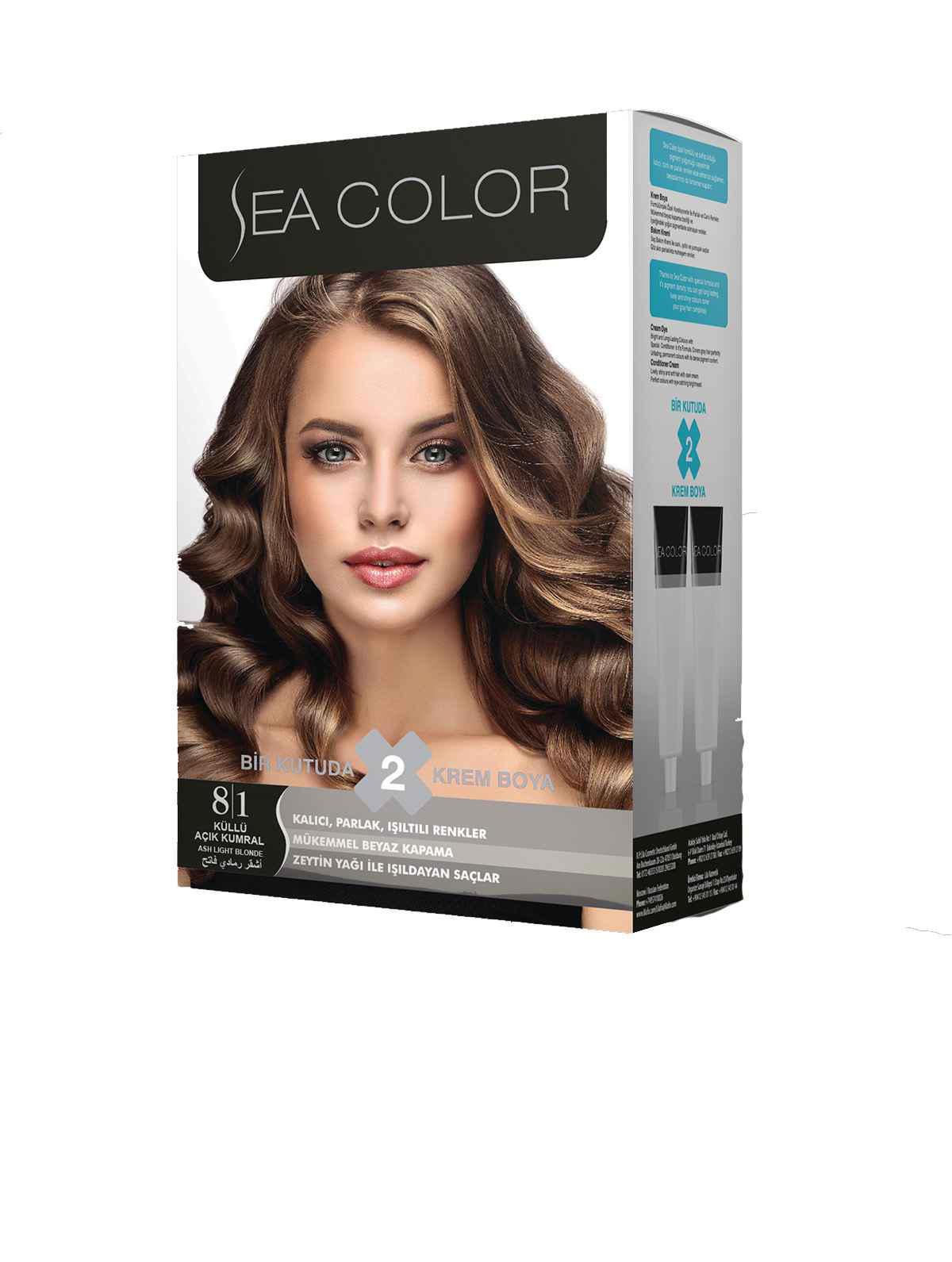 Sea Color 8.1 Küllü Açık Kumral Krem Saç Boyası