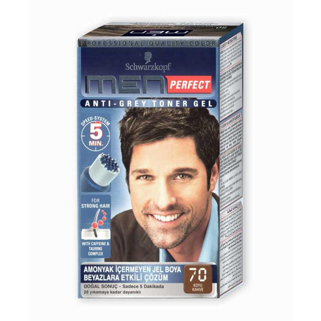 Schwarzkopf 70 Koyu Kahve Amonyaksız Jel Erkek Saç Boyası