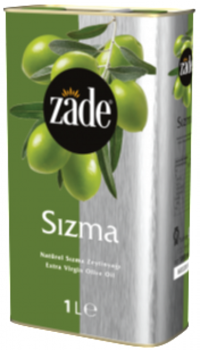 Zade Natürel Polifenolsüz Soğuk Sıkım Olgun Hesap Teneke Sızma Zeytinyağı 1 lt