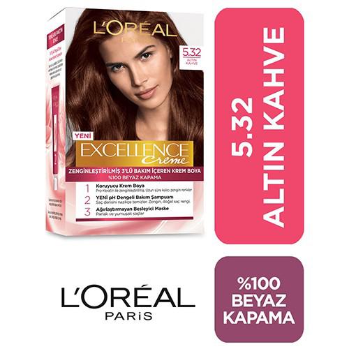 L'Oréal Paris 5.32 Altın Kahve Krem Saç Boyası 48 ml