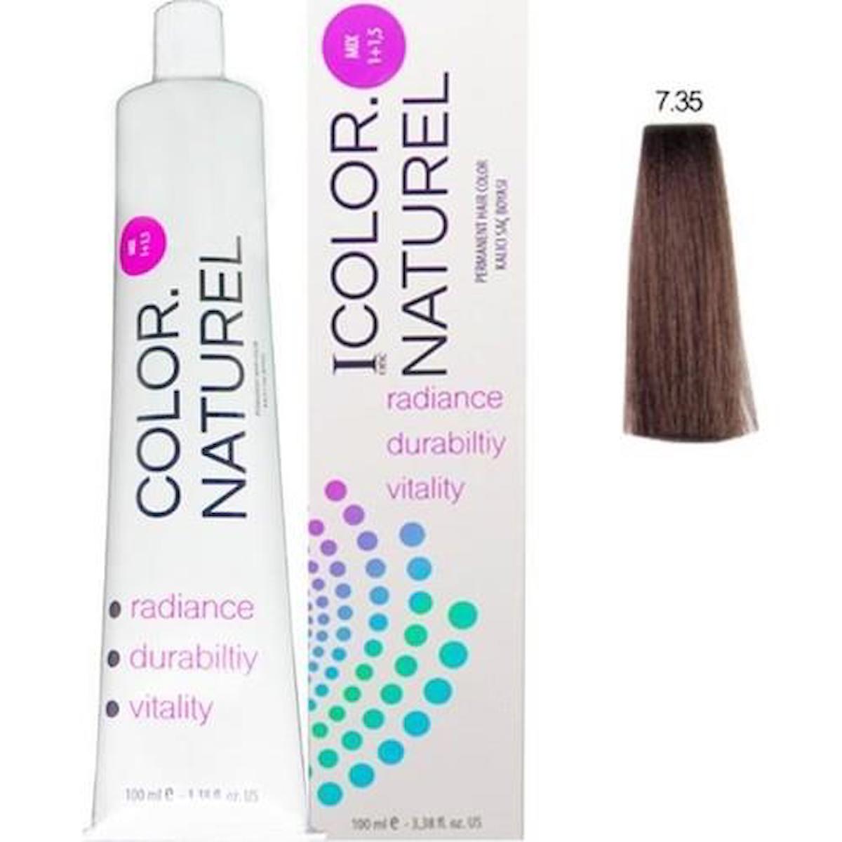 Color Naturel 7.35 Açık Altın Akaju Krem Saç Boyası 100 ml