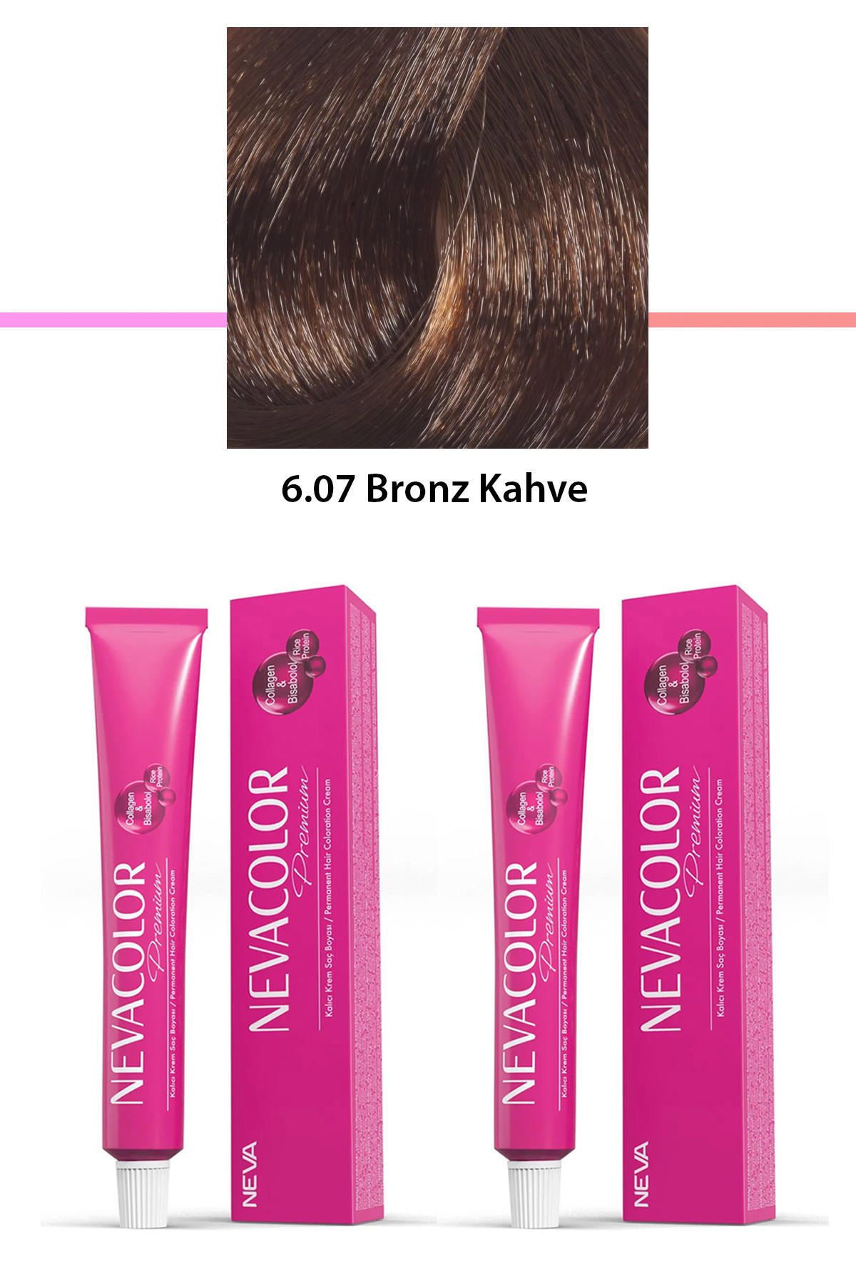 Nevacolor 6.07 Bronz Kahve Organik Krem Saç Boyası 50 gr
