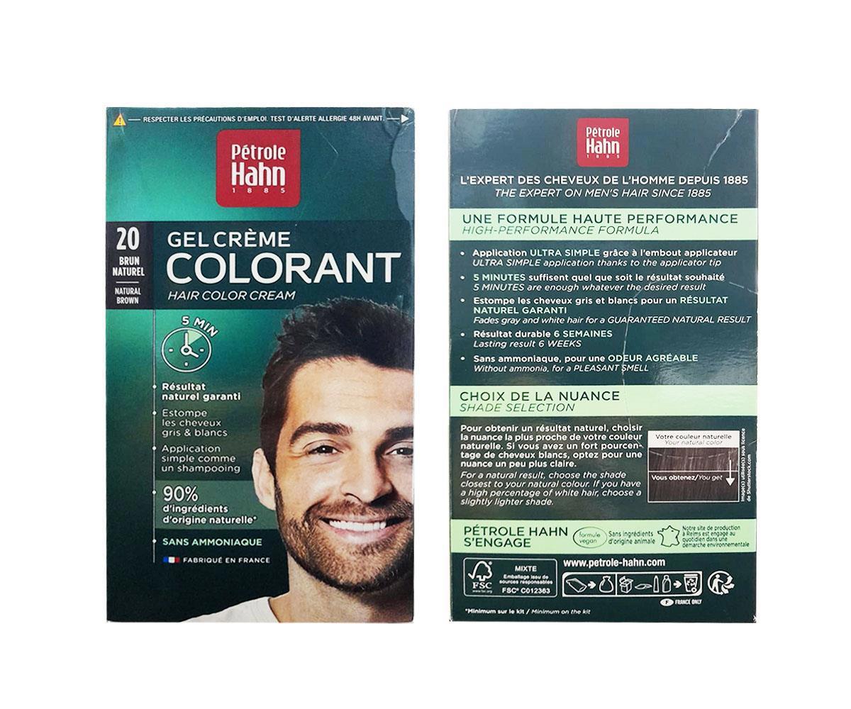 Petrole Hahn 20 Doğal Kahverengi Vegan Jel Erkek Saç Boyası 60 ml