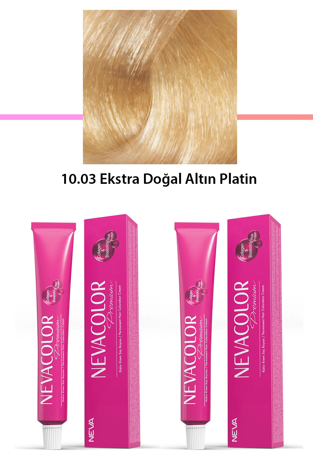 Nevacolor 10.03 Ekstra Doğal Altın Platin Organik Krem Saç Boyası 50 gr