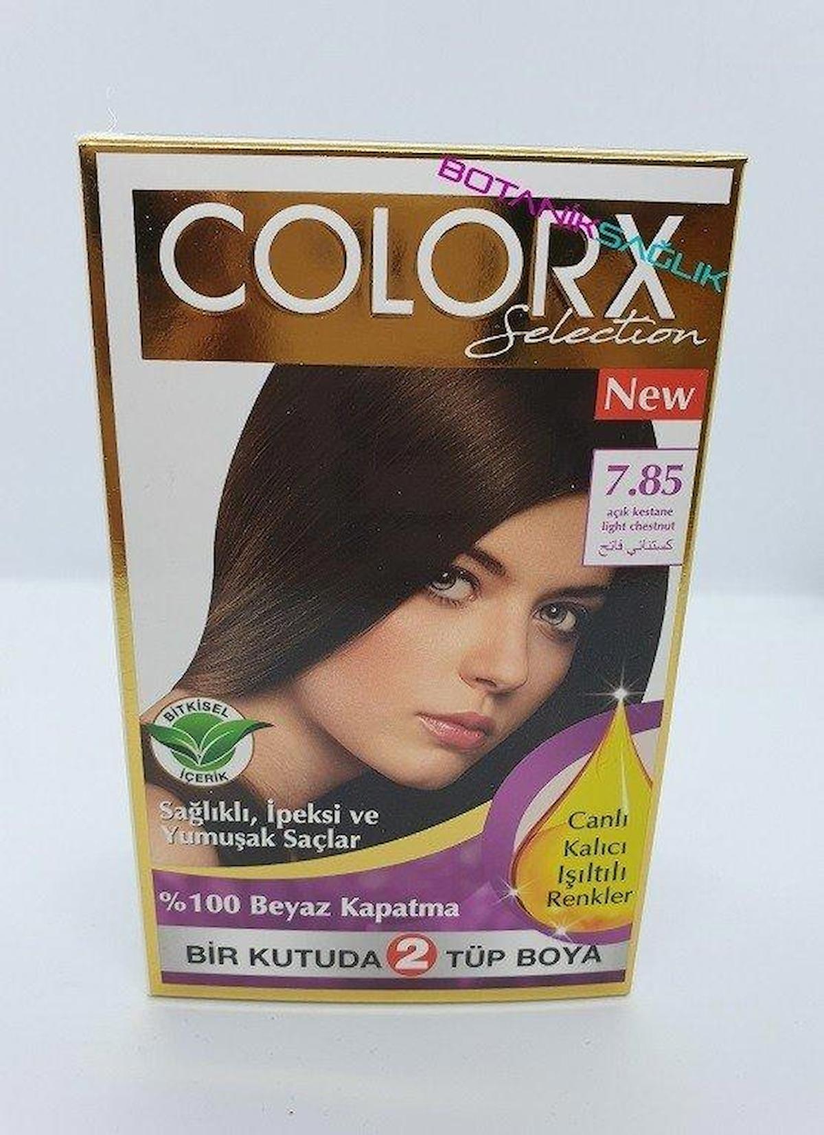 Colorx 7.85 Açık Kestane Krem Saç Boyası 60 ml