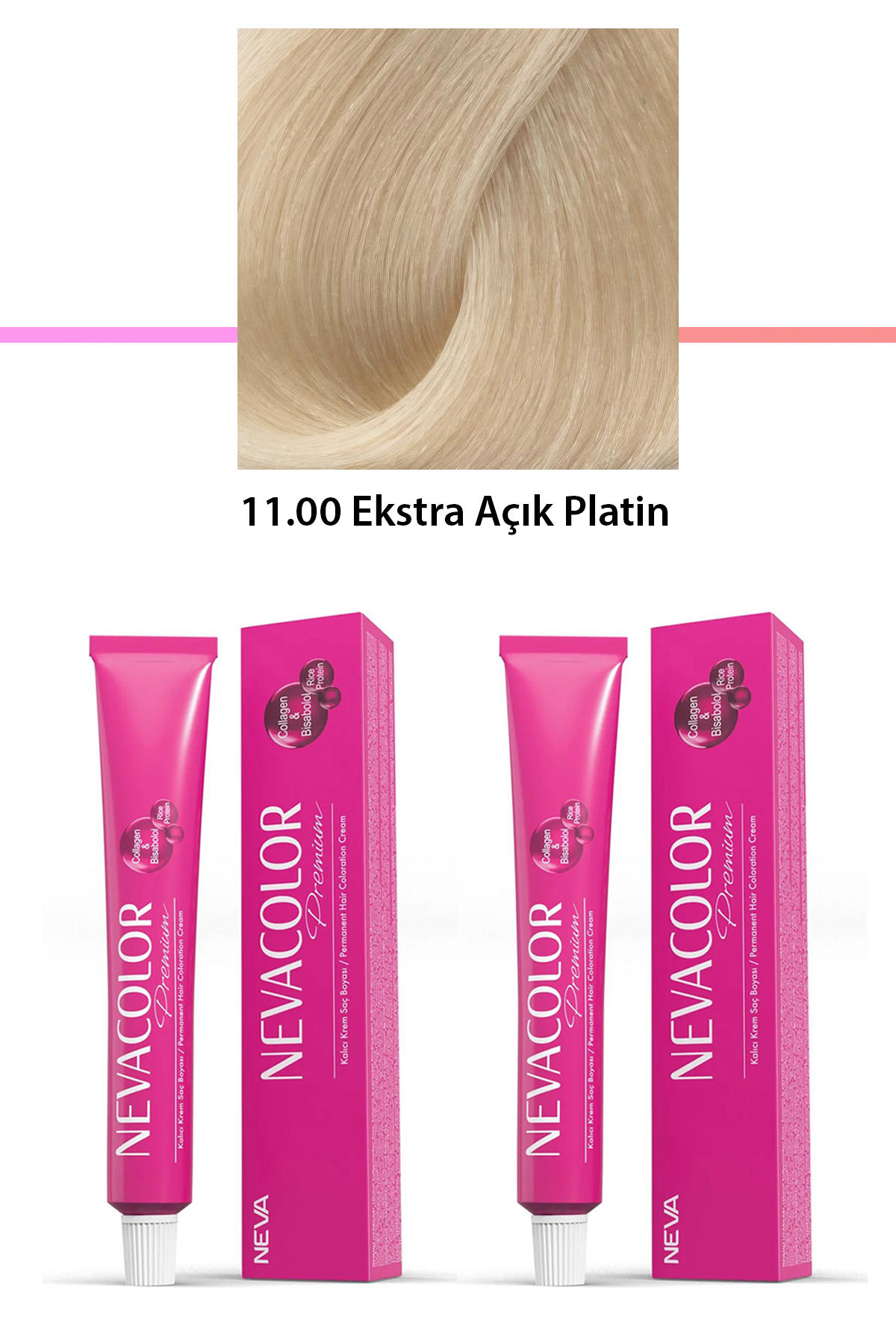 Nevacolor 11.00 Ekstra Açık Platin Organik Krem Saç Boyası 50 gr