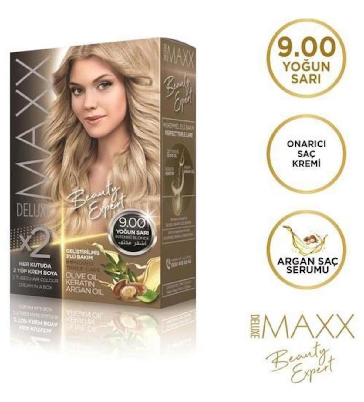 Maxx Deluxe 9.00 Yoğun Sarı Krem Saç Boyası