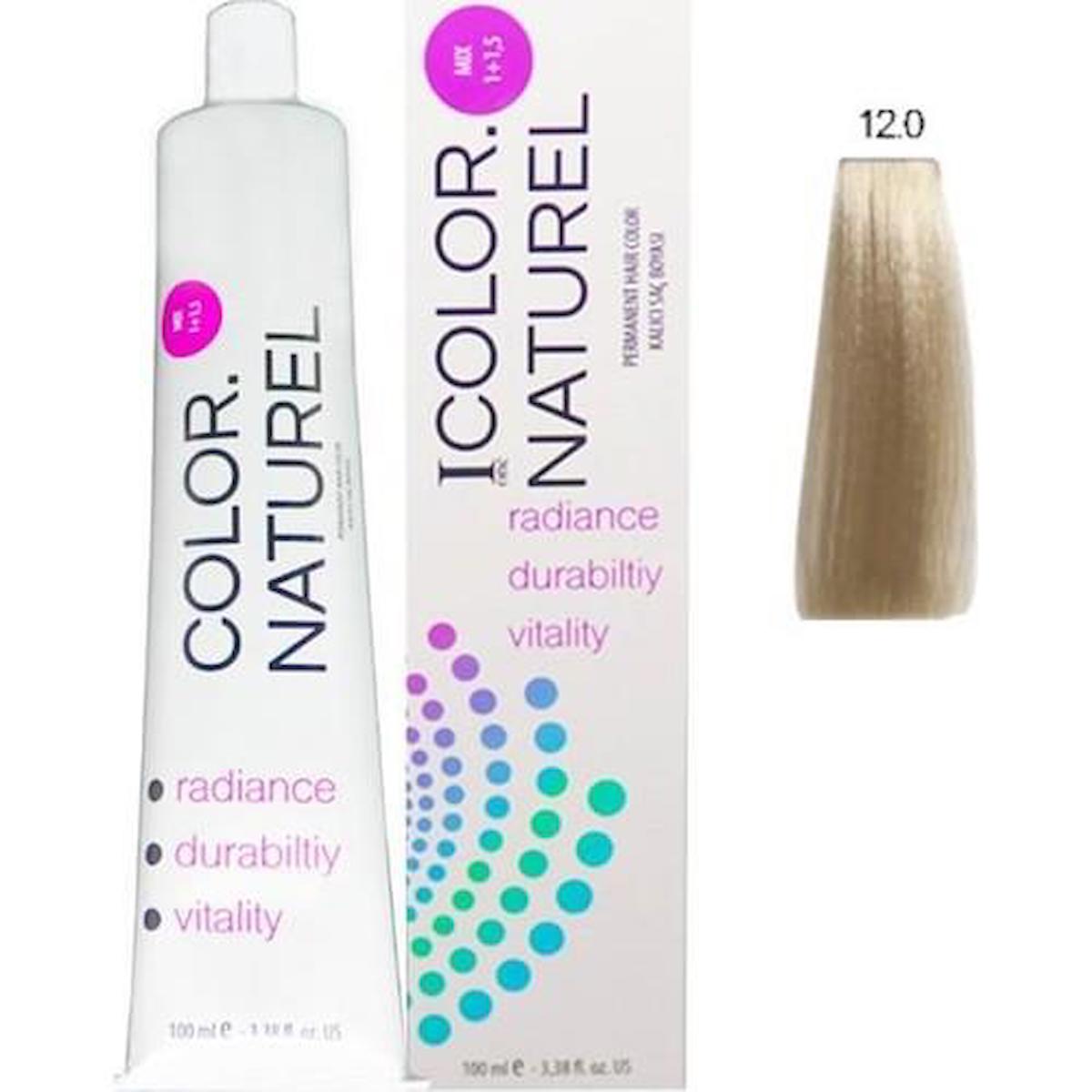 Color Naturel 12.0 Doğal Platin Krem Saç Boyası 100 ml