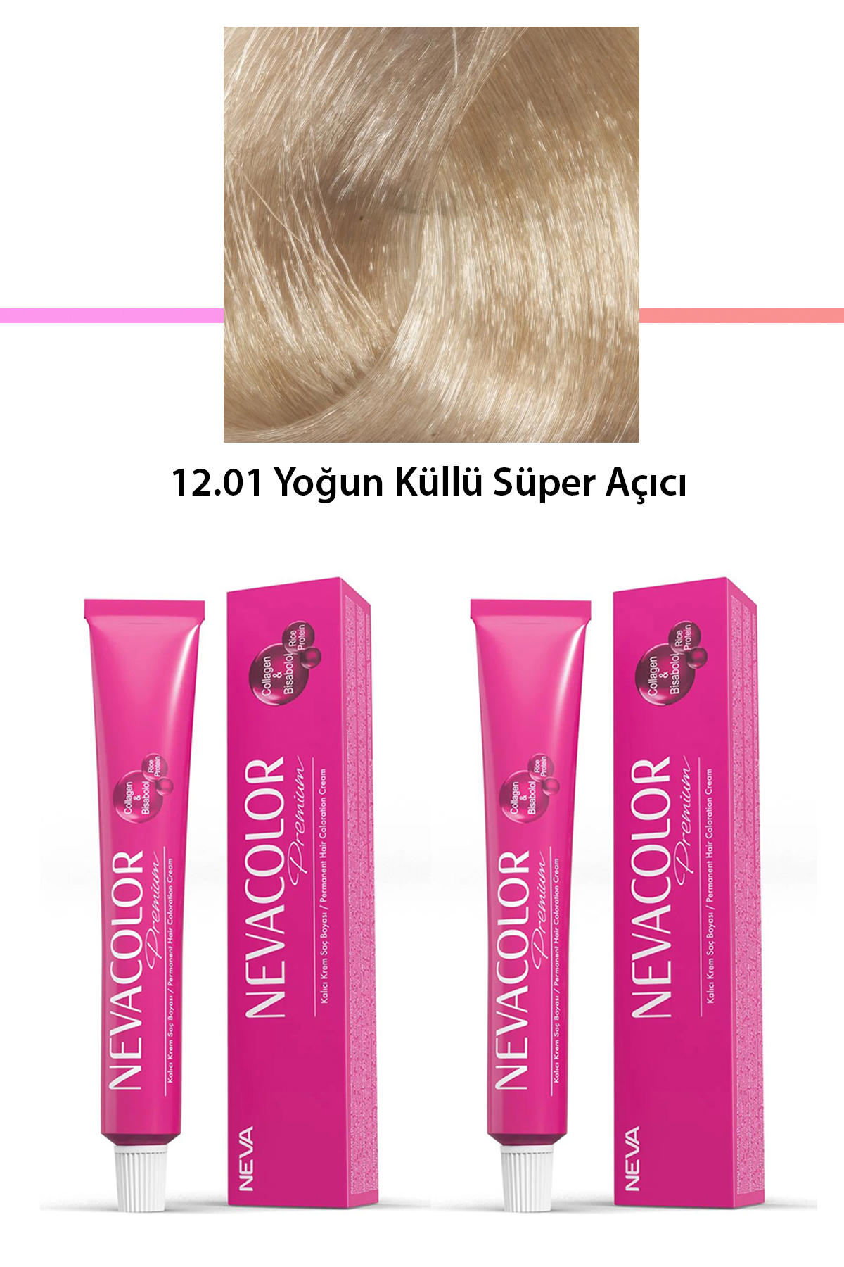Nevacolor 12.01 Yoğun Küllü Organik Krem Saç Boyası 50 gr