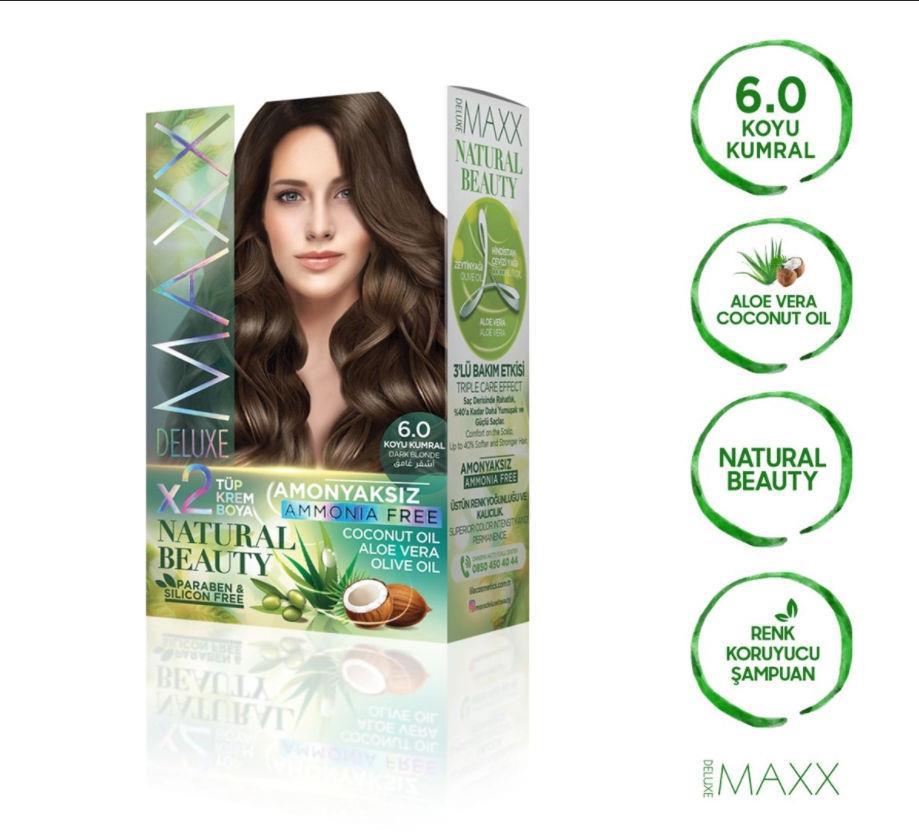 Maxx 6.0 Koyu Kumral Amonyaksız Krem Saç Boyası 60 ml
