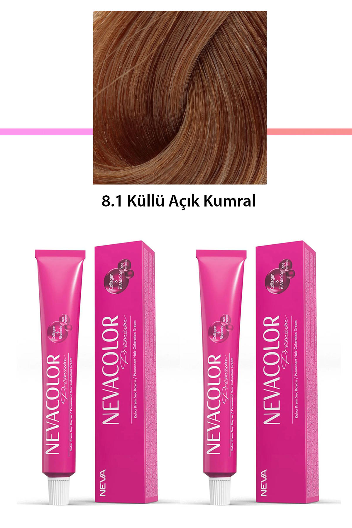 Nevacolor 8.1 Küllü Açık Kumral Organik Krem Saç Boyası 50 gr