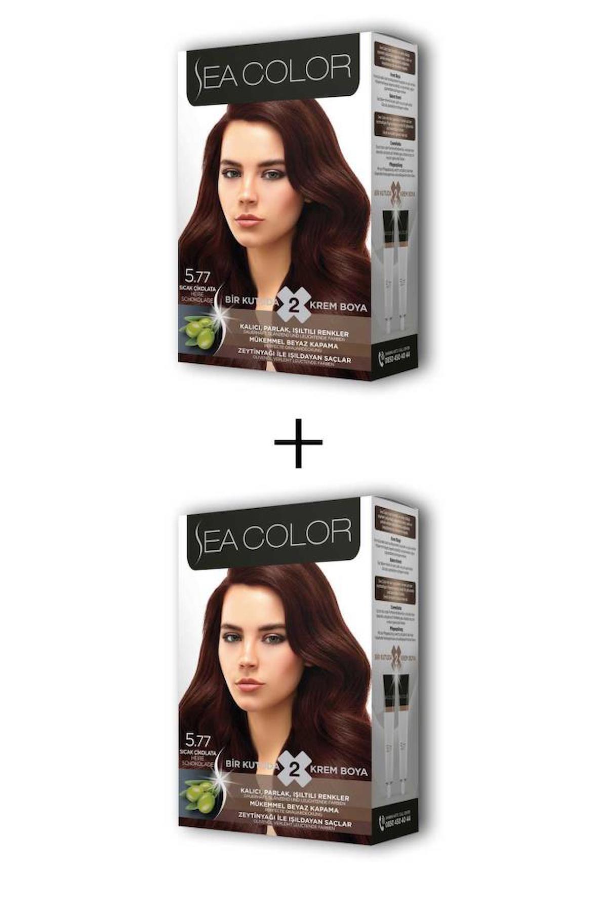 Konya Home 5.77 Sıcak Çikolata Krem Saç Boyası 2x2x50 ml