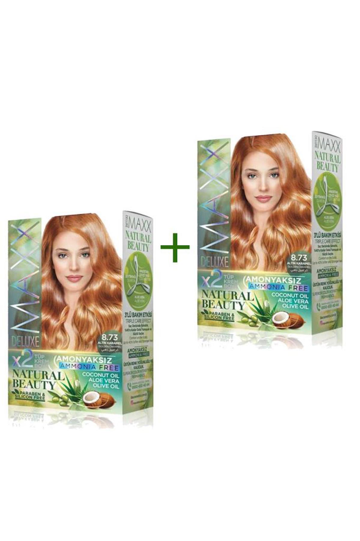 Maxx Deluxe 8.73 Altın Karamel Amonyaksız Krem Saç Boyası