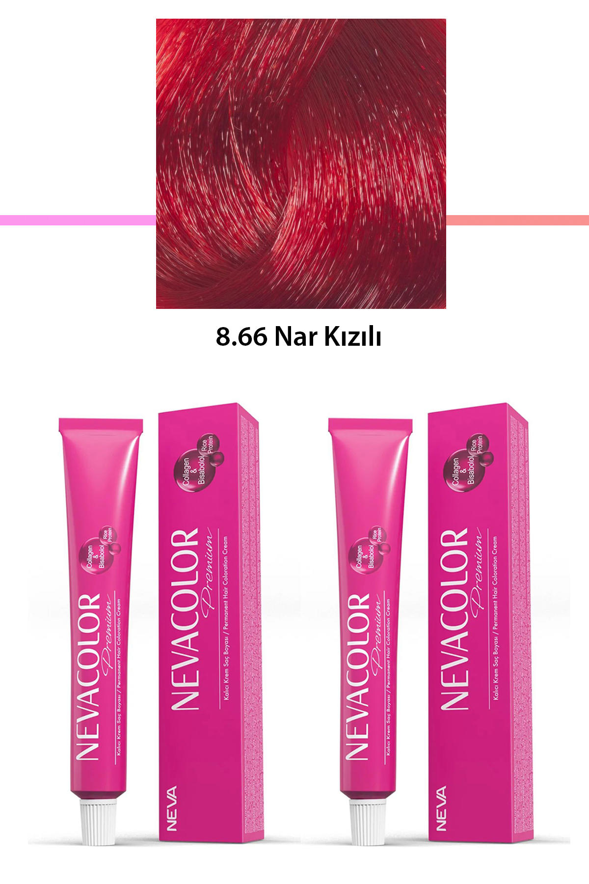 Neva 8.66 Nar Kızılı Organik Krem Saç Boyası 50 gr