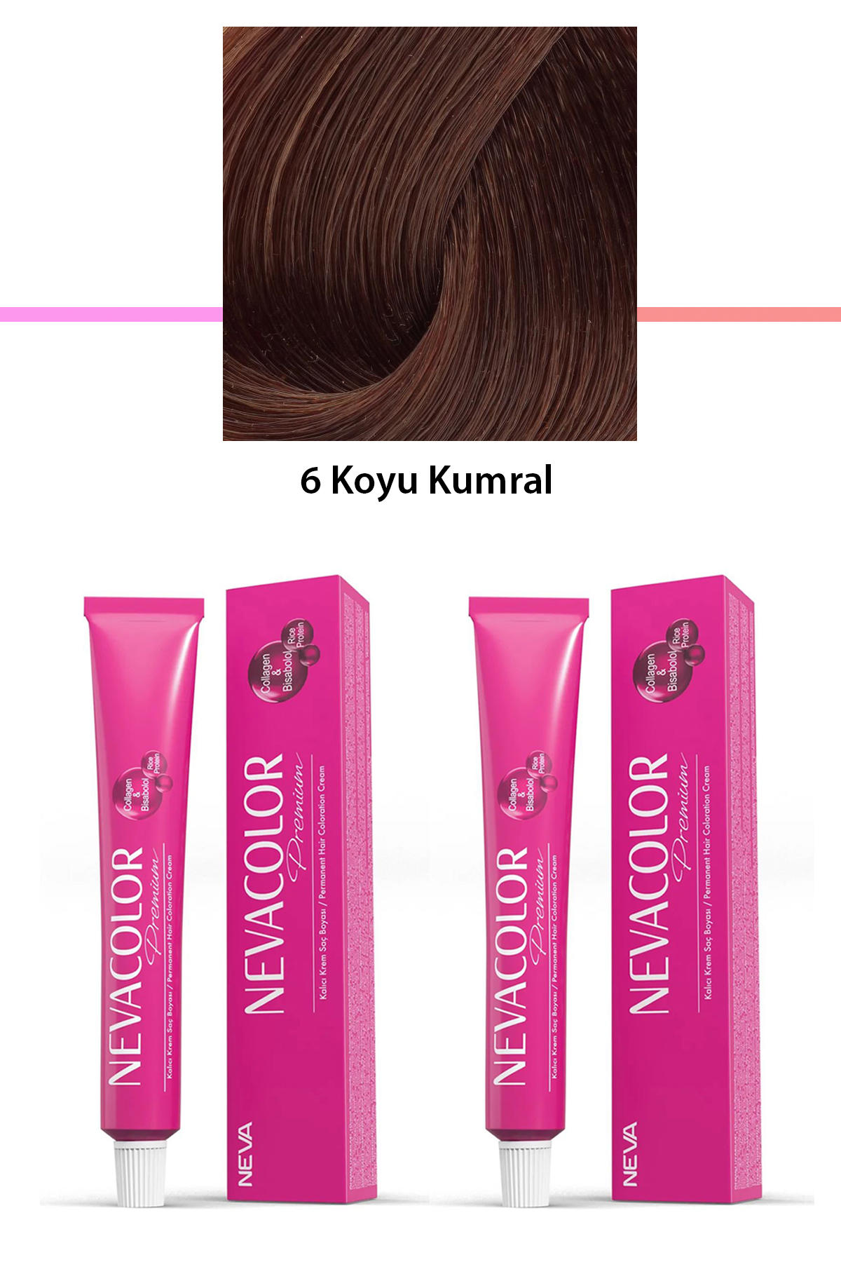 Nevacolor 6 Koyu Kumral Organik Krem Saç Boyası 50 gr