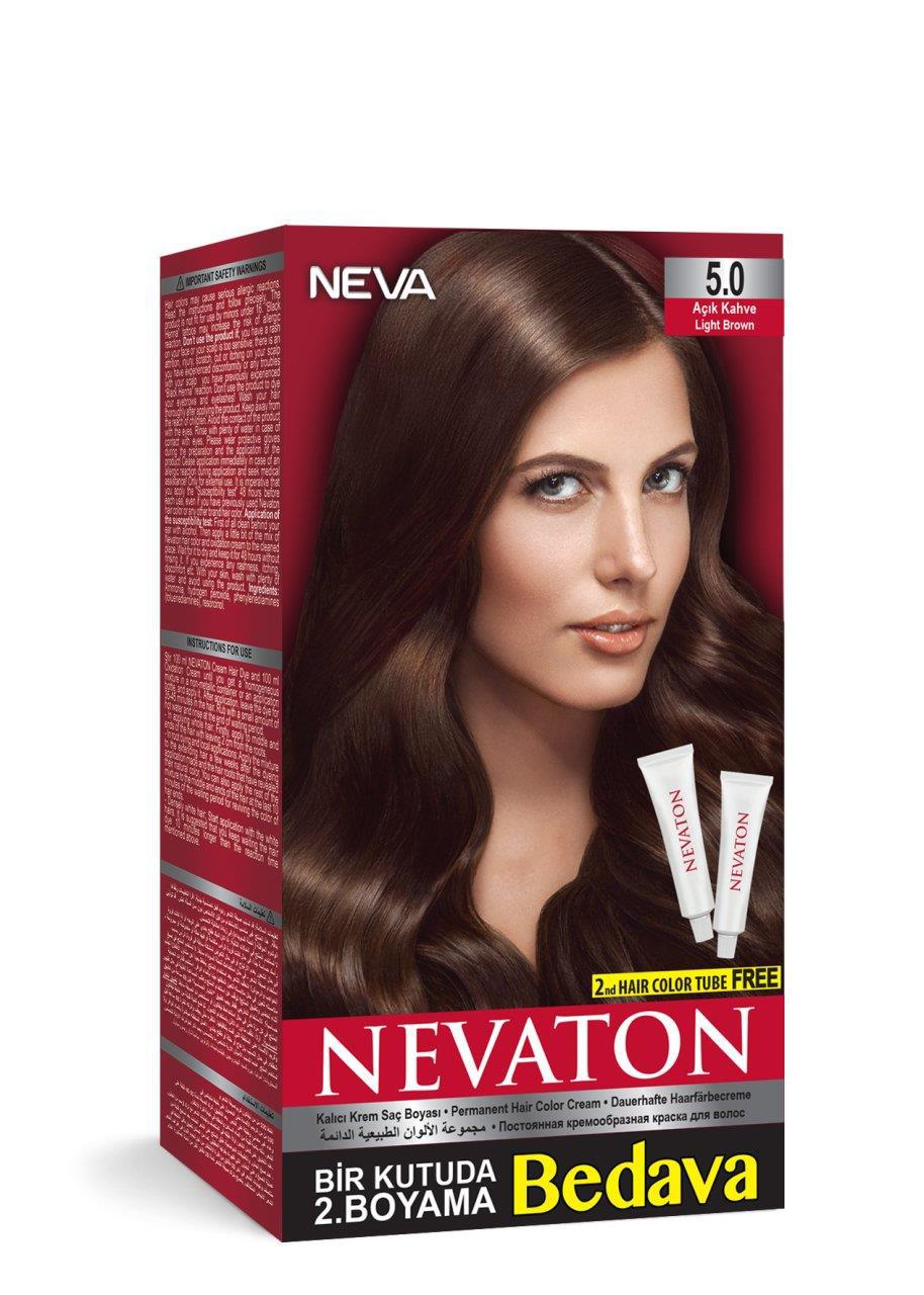 Neva 5.0 Açık Kahve Krem Saç Boyası