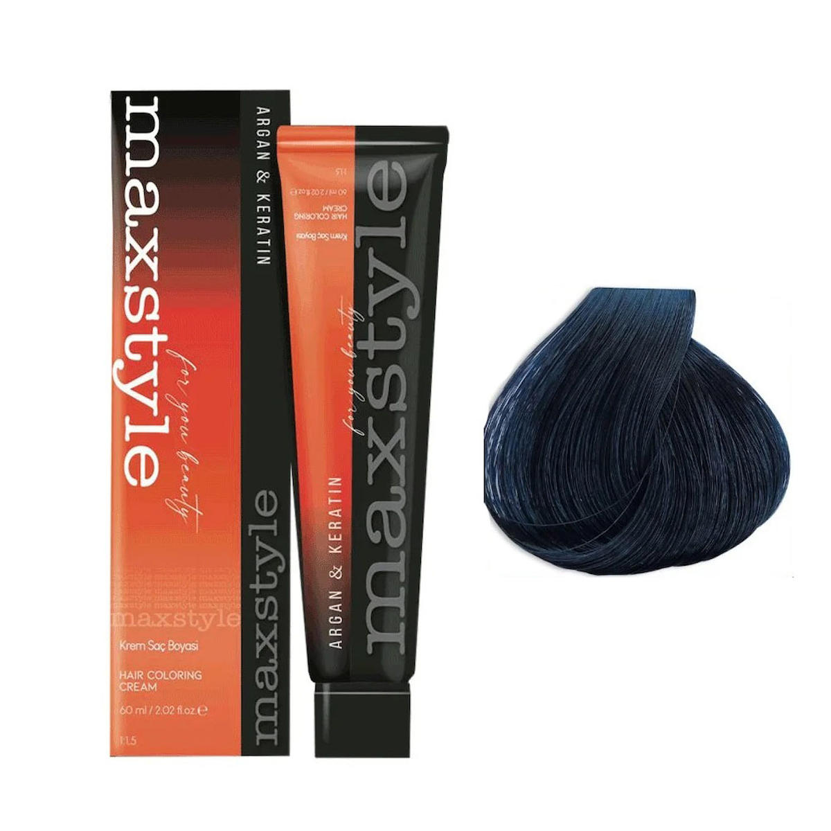 Maxstyle 1.10 Siyah Amonyaksız Krem Saç Boyası 60 ml