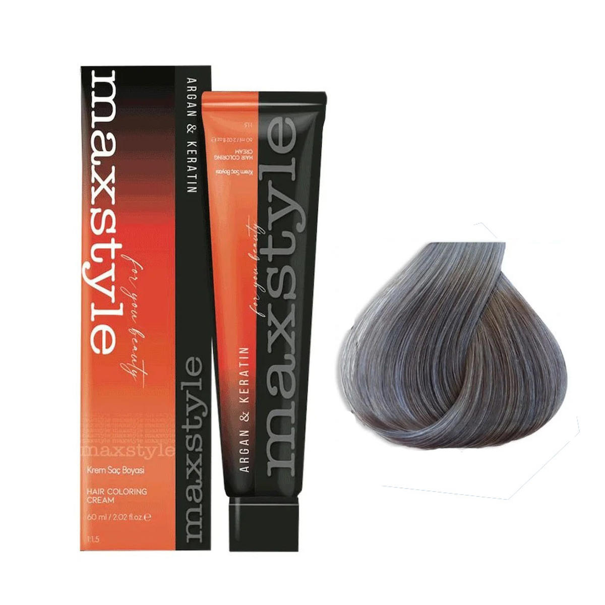 Maxstyle Gri Amonyaksız Krem Saç Boyası 60 ml