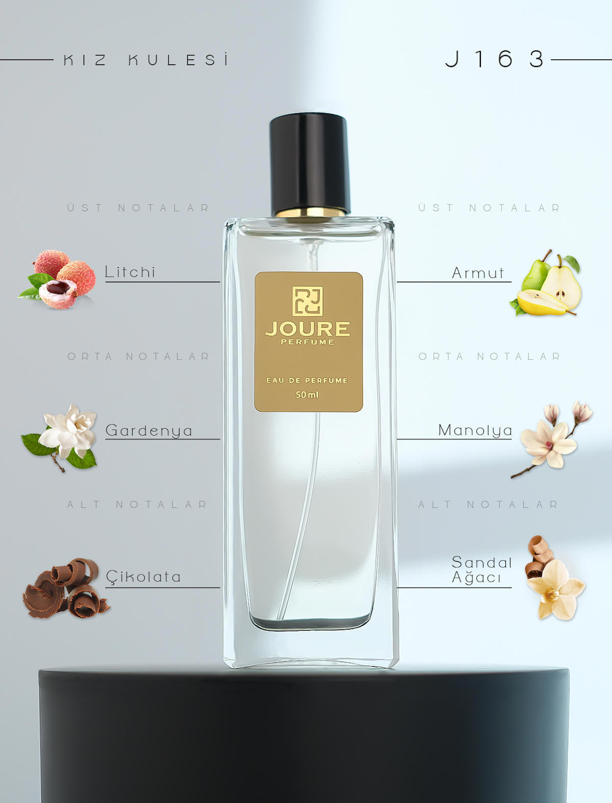 Joure Perfume Joure J163 Afrodizyak Etkili EDP Meyvemsi Kadın Parfüm 50 ml