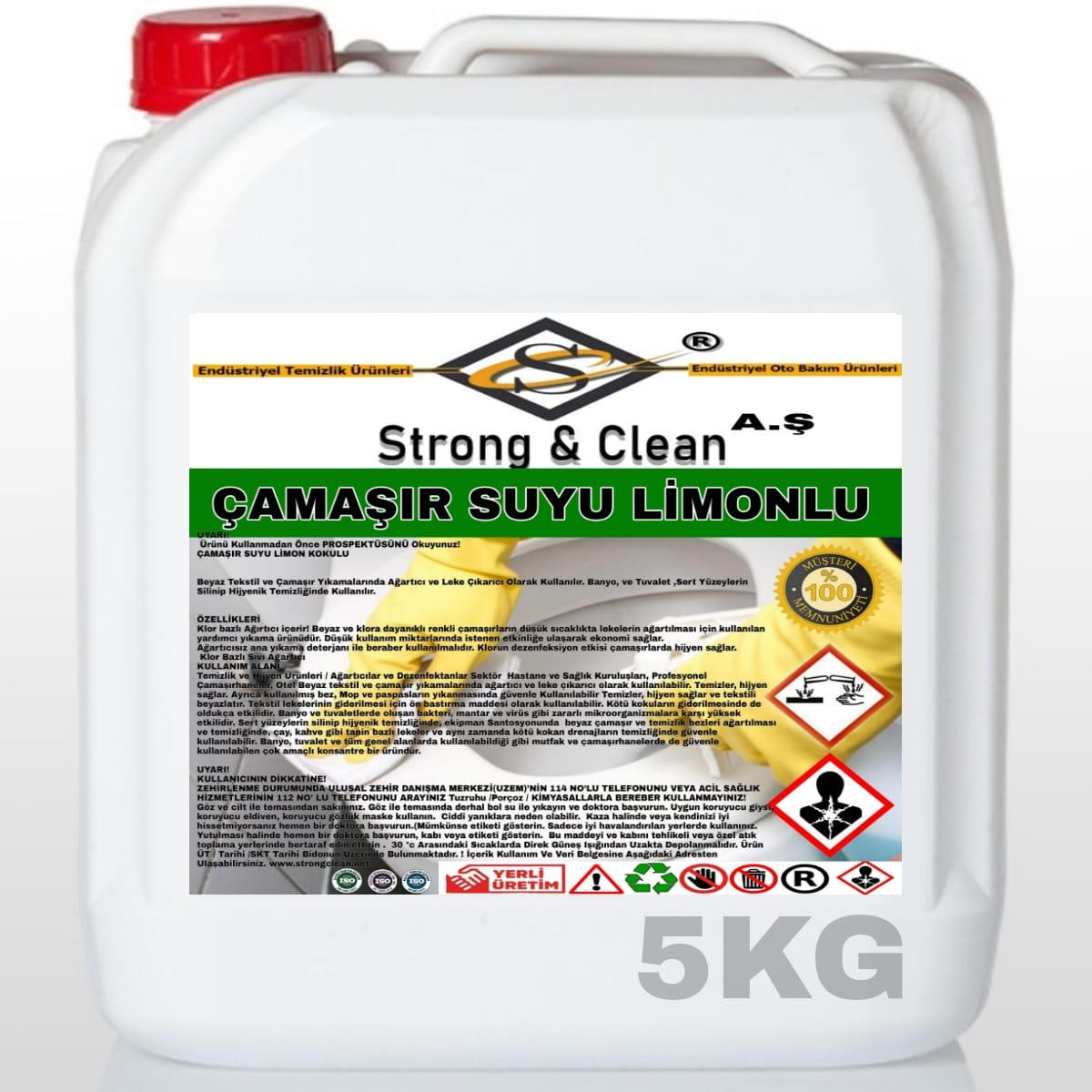 Strong & Clean Okyanus Kokulu Sıvı Çamaşır Suyu 5 kg