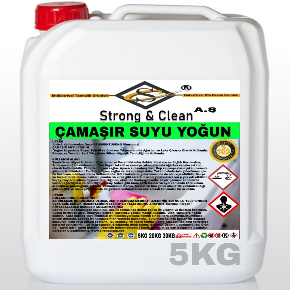 Strong & Clean Ultra YoğunSıvı Çamaşır Suyu 5 kg