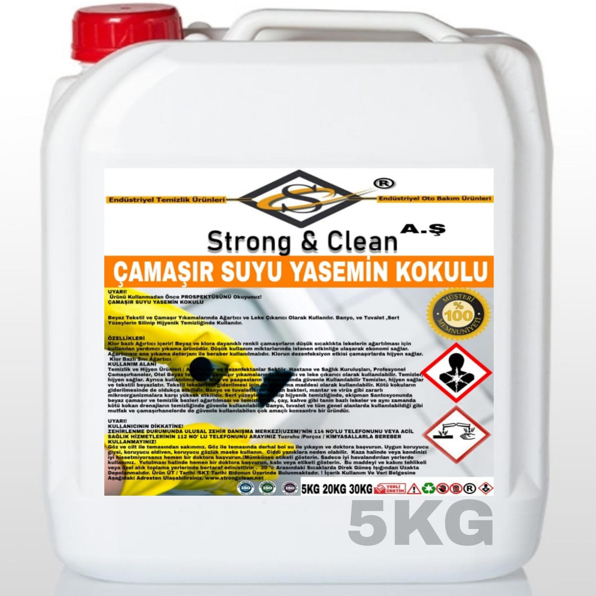 Strong & Clean Kokulu Sıvı Çamaşır Suyu 5 kg
