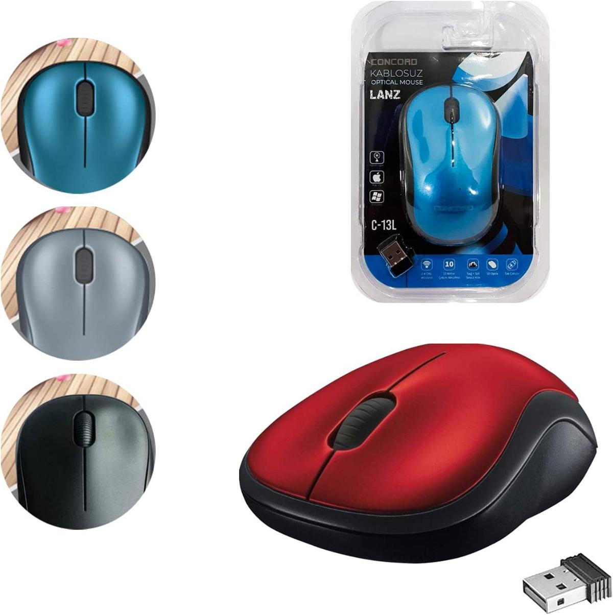 Hector Emprorium Ergonomik Kablosuz Gri Optik Mouse