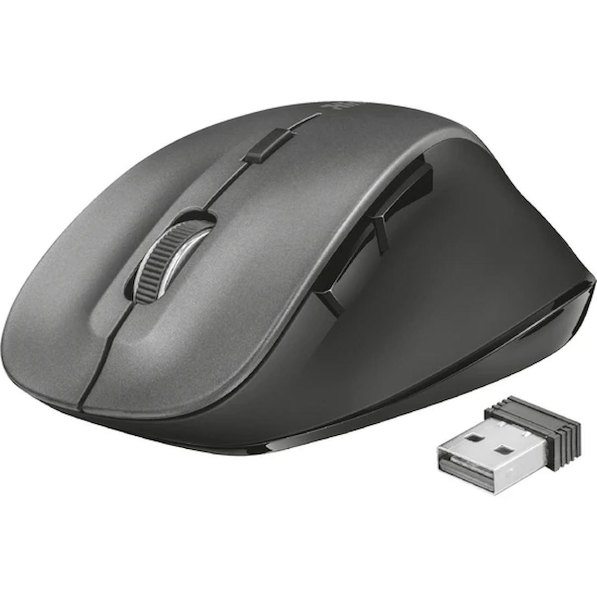 Trust 22878 Ergonomik Kablosuz Gri Mouse
