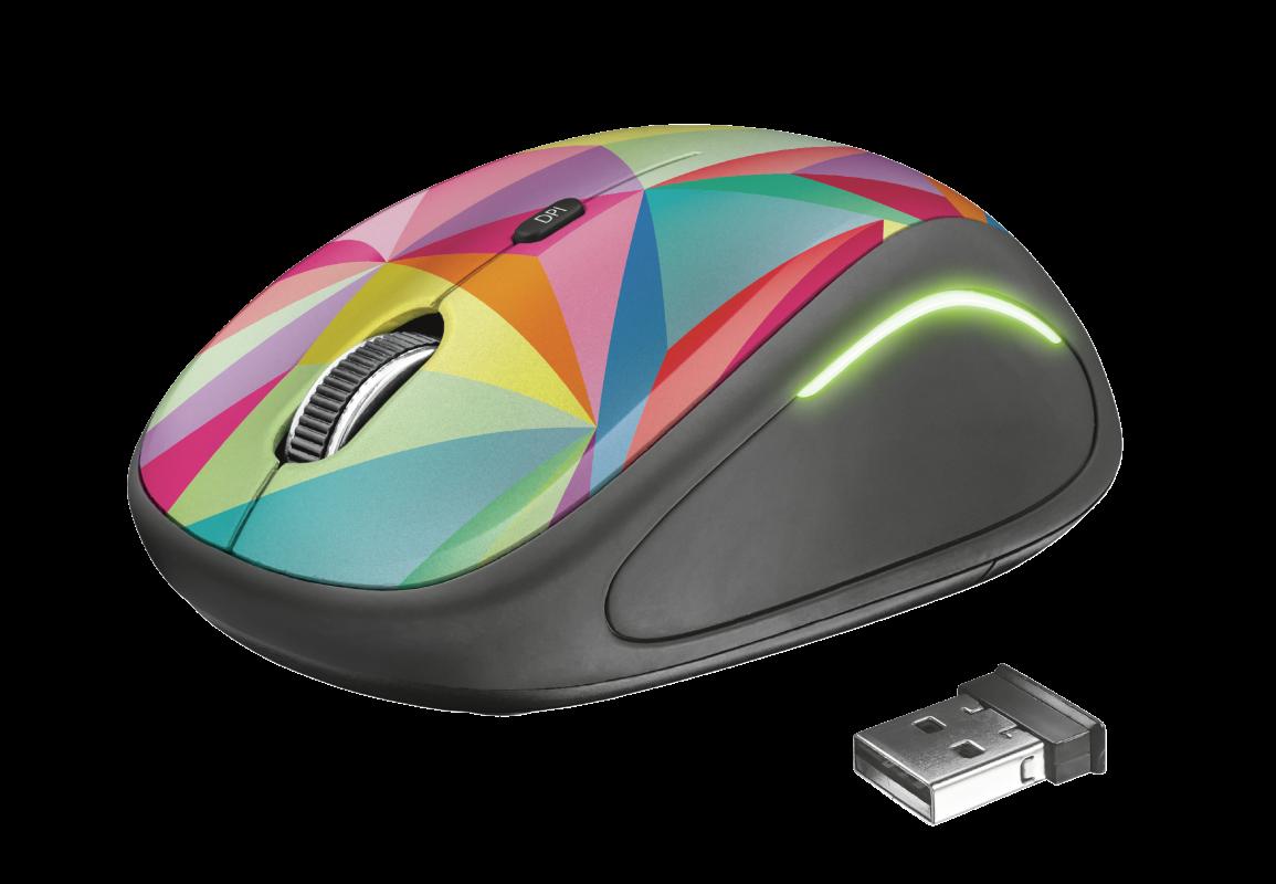 A4 Tech ‎22337 Ergonomik Kablosuz Çok Renkli Optik Mouse