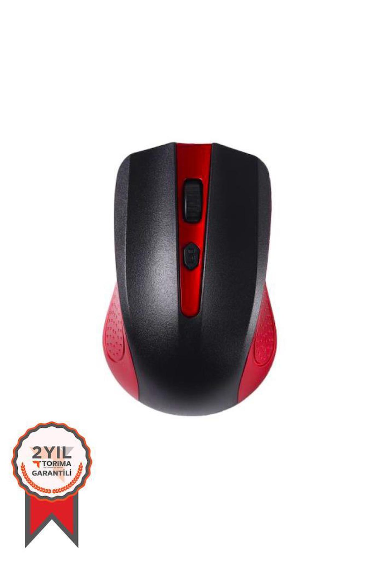 Torima Tm-09 Ergonomik Kablosuz Kırmızı Mouse