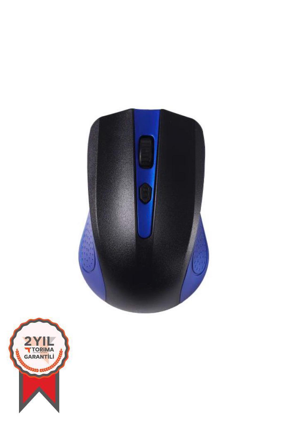 Torima Tm-09 Ergonomik Kablosuz Mavi Mouse