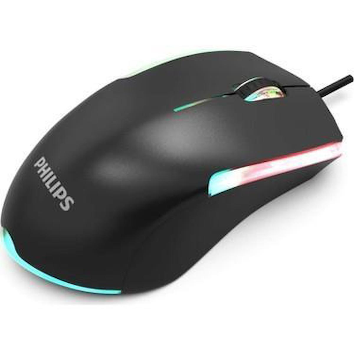 Azemax SPK9314 RGB Kablolu Siyah Optik Mouse