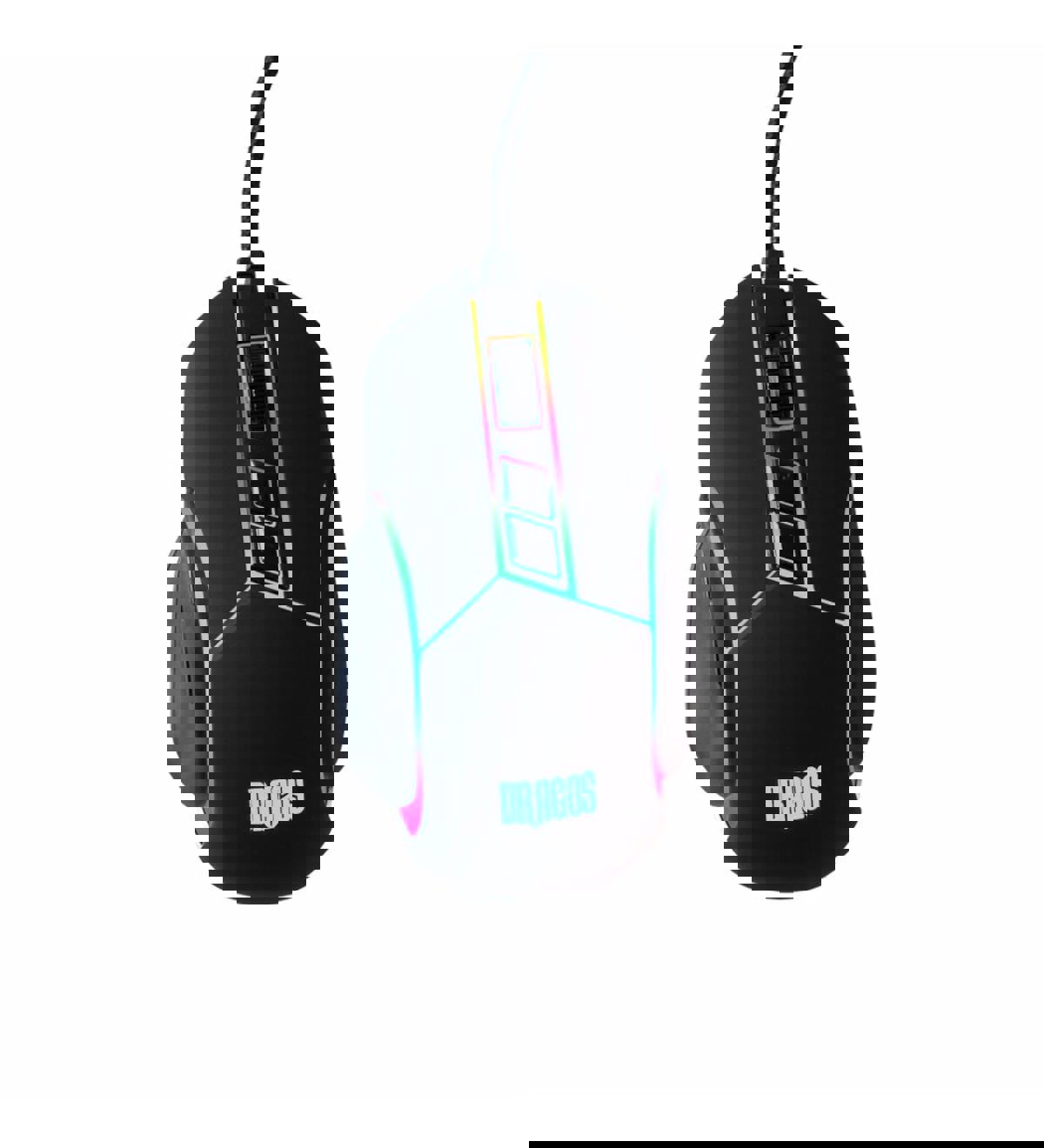 Dragos M10K RGB Makrolu Kablolu Siyah Optik Mouse