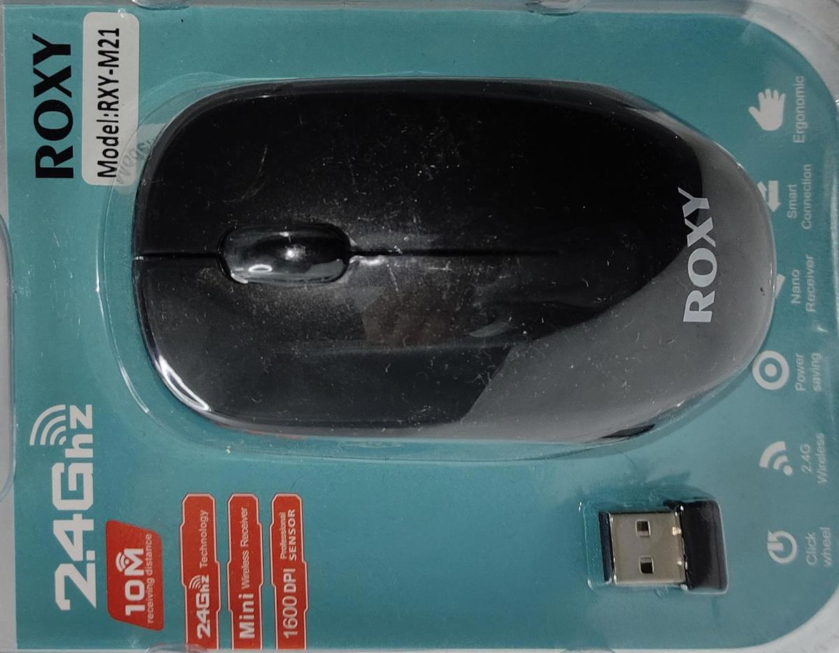 Roxy Ergonomik Kablosuz Siyah Optik Mouse