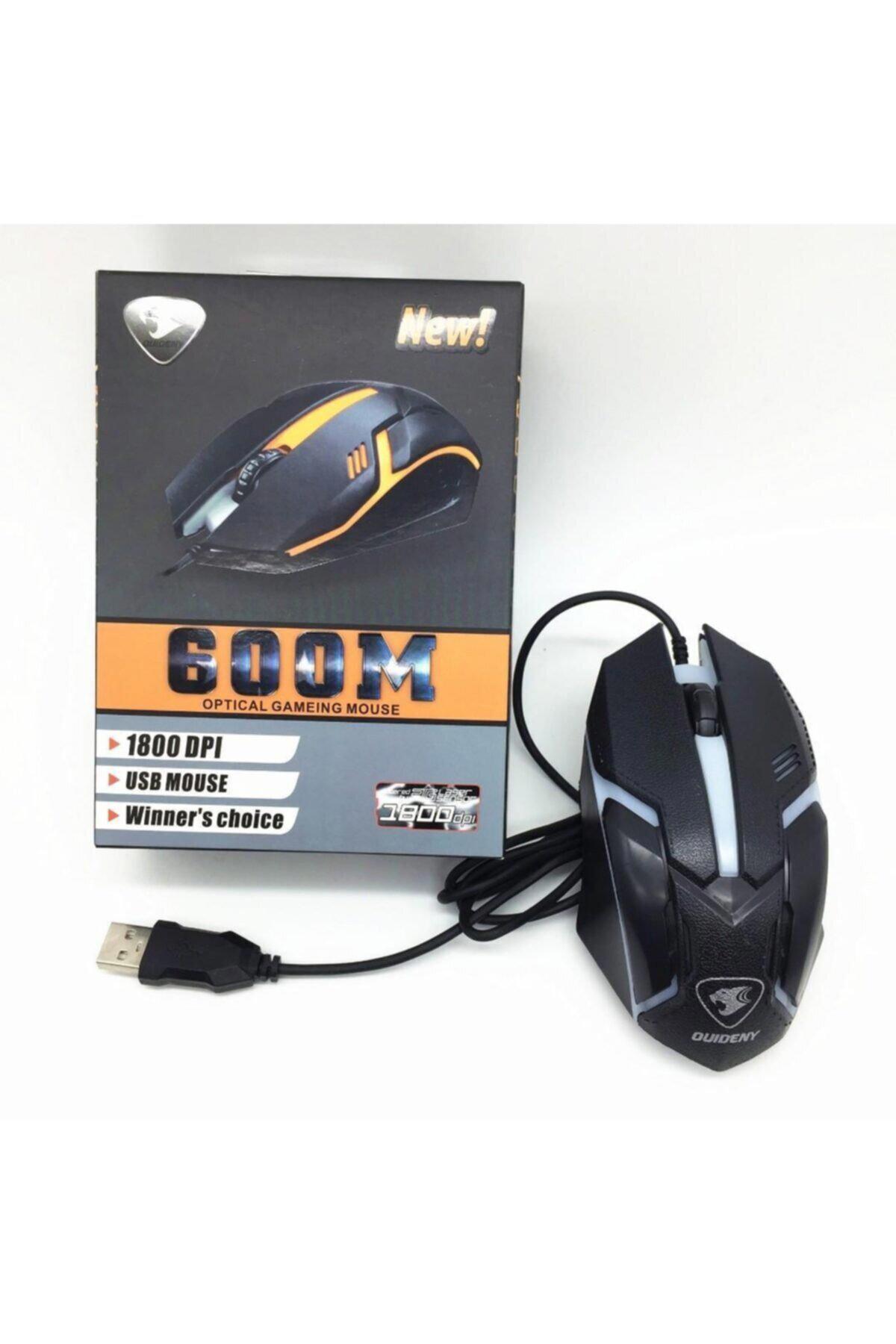 Quideny 600M Ergonomik Kablolu Siyah Optik Mouse