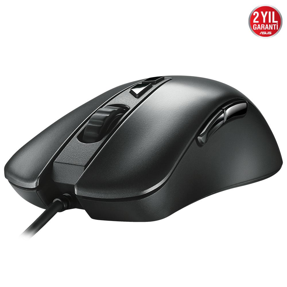 Asus M3 RGB Makrolu Kablolu Siyah Gaming Mouse