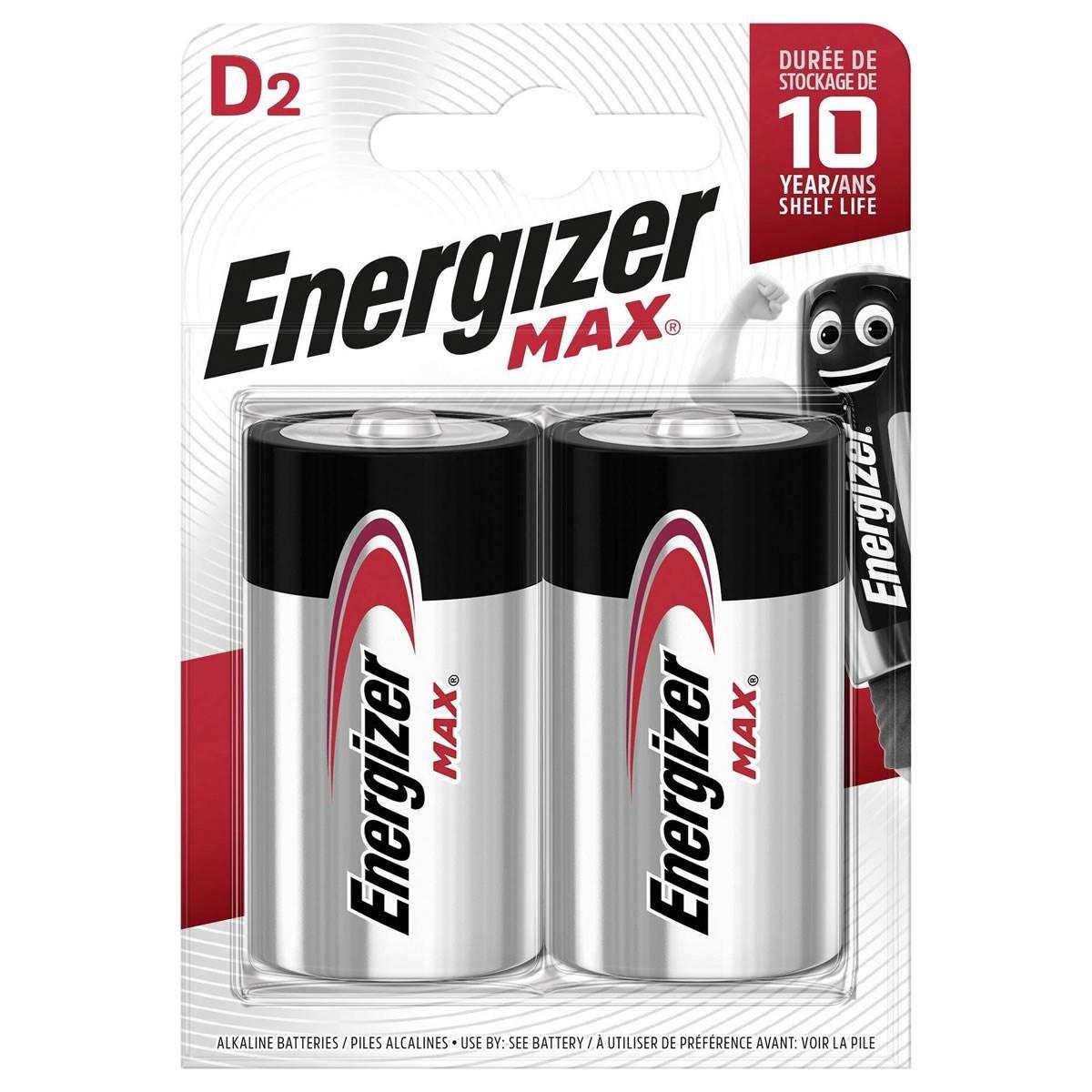 Energizer 1.5 V Alkalin D / Büyük Pil 2'li