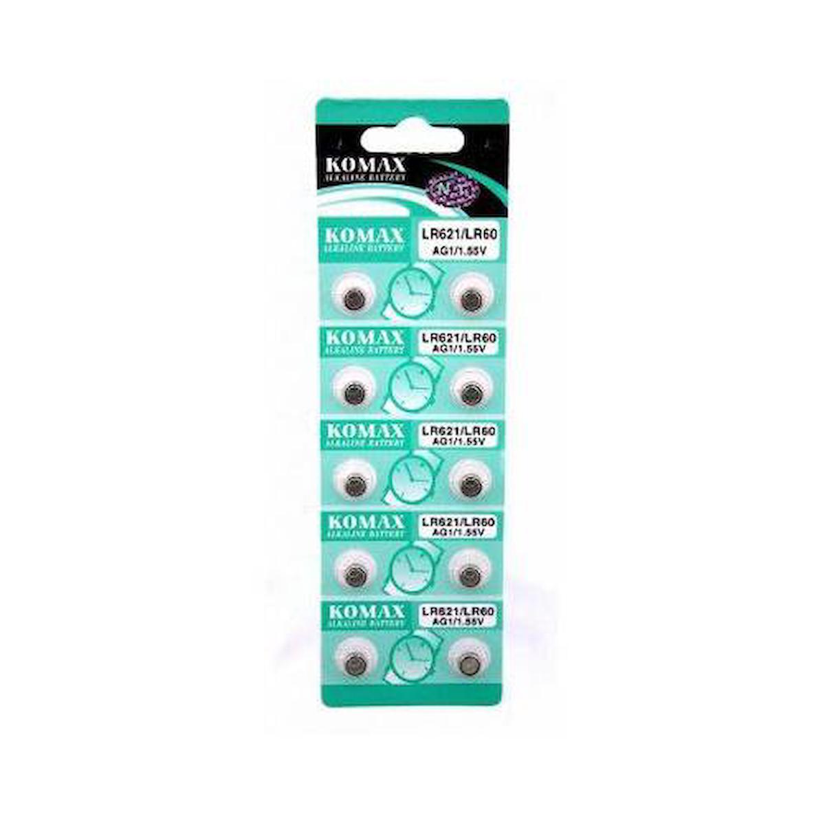 Hellove AG1 LR621LR60 1.55 V Alkalin Düğme Pil 10'lu