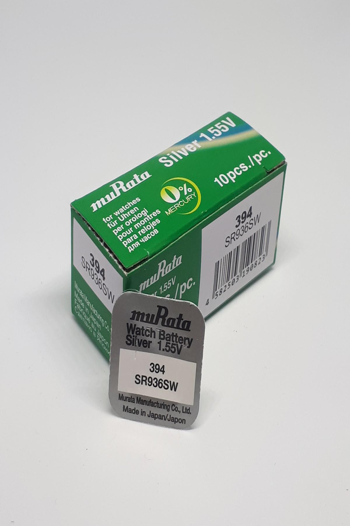 Murata 394SR936SW 1.55 V Düğme Pil 10'lu