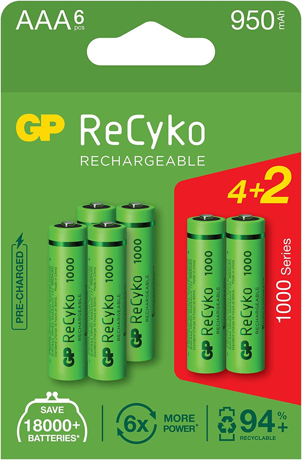 Hector Emprorium Recyko 1.2 V Ni-Mh AAA / İnce Kalem Şarjlı Pil 6'lı
