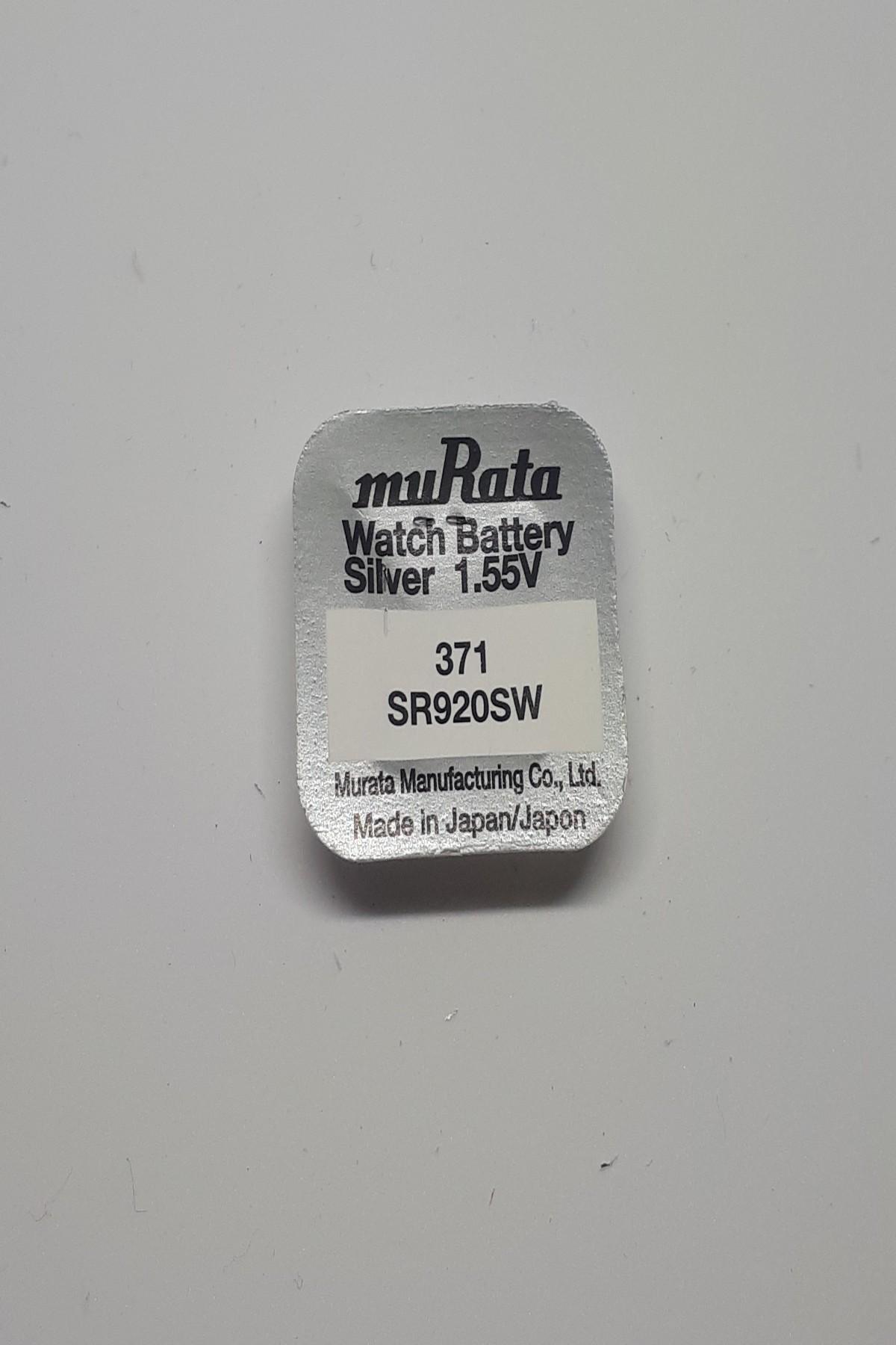 Murata 371SR920SW 1.55 V Düğme Pil
