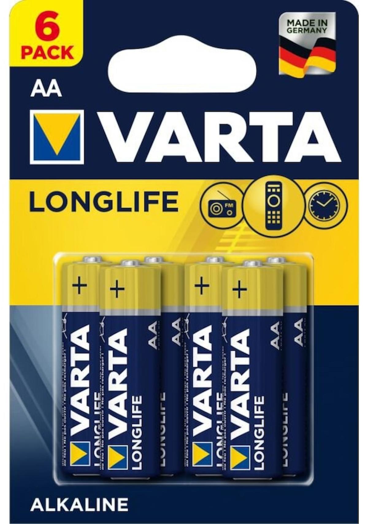 Varta LR6 1.5 V Alkalin AA / Kalem Pil 6'lı