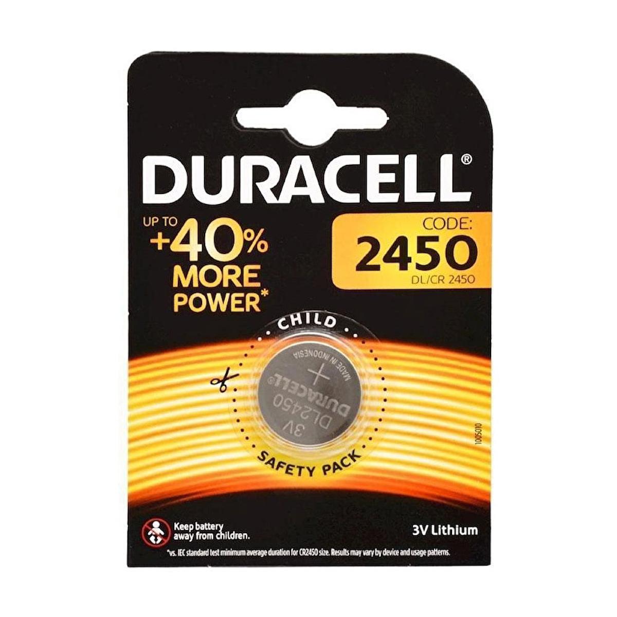 Duracell CR2450 3 V Lityum Düğme Pil